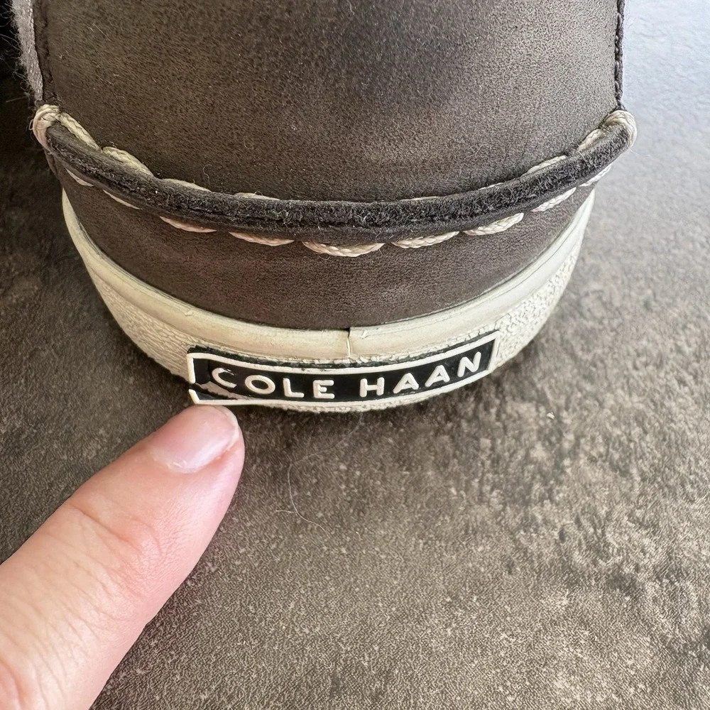 Cole Haan GRAND.OS Nantucket Loafers Men's 13 Slip On Gray Canvas